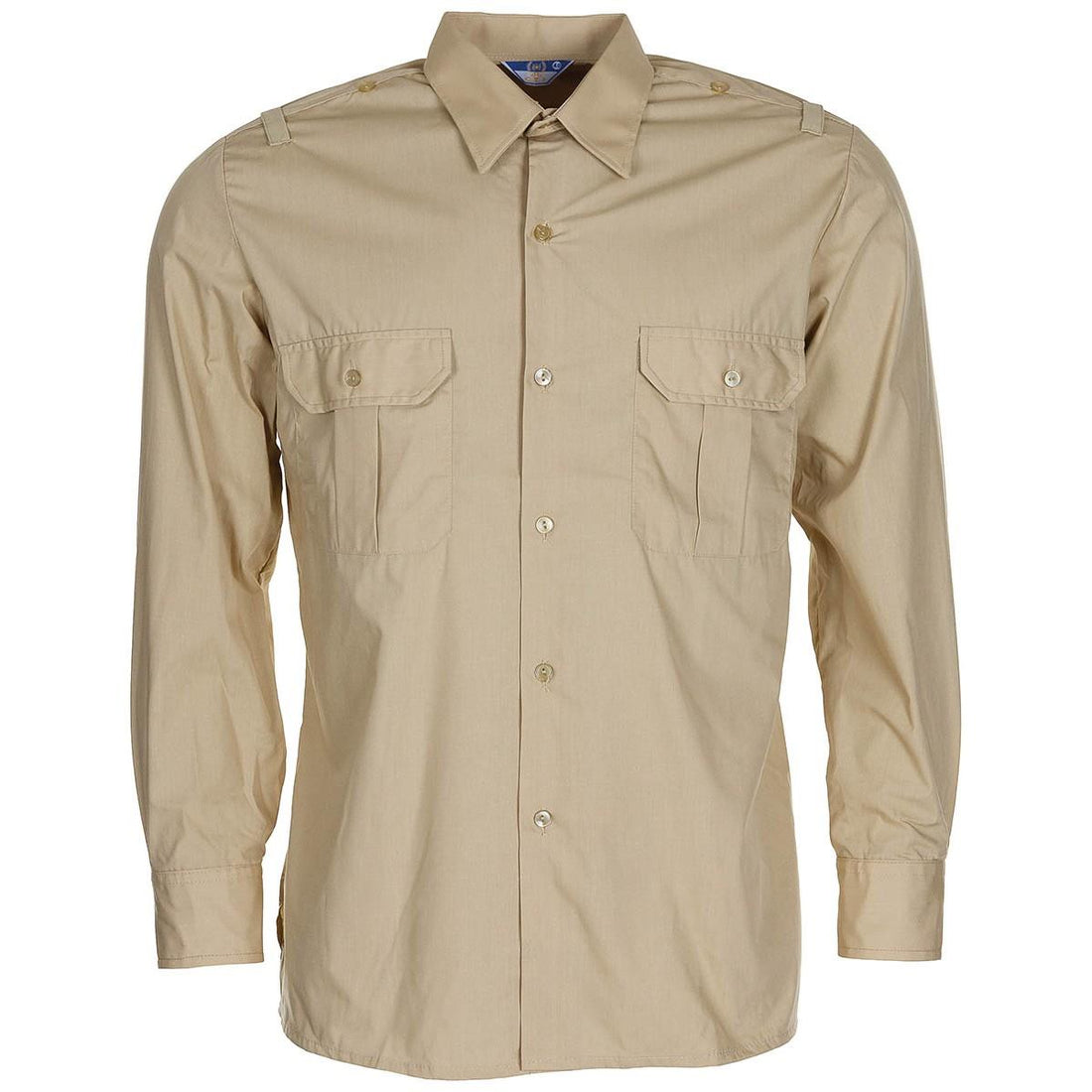 Oryginalna hiszpańska koszula wojskowa z długim rękawem do pracy w terenie, lekka, khaki
