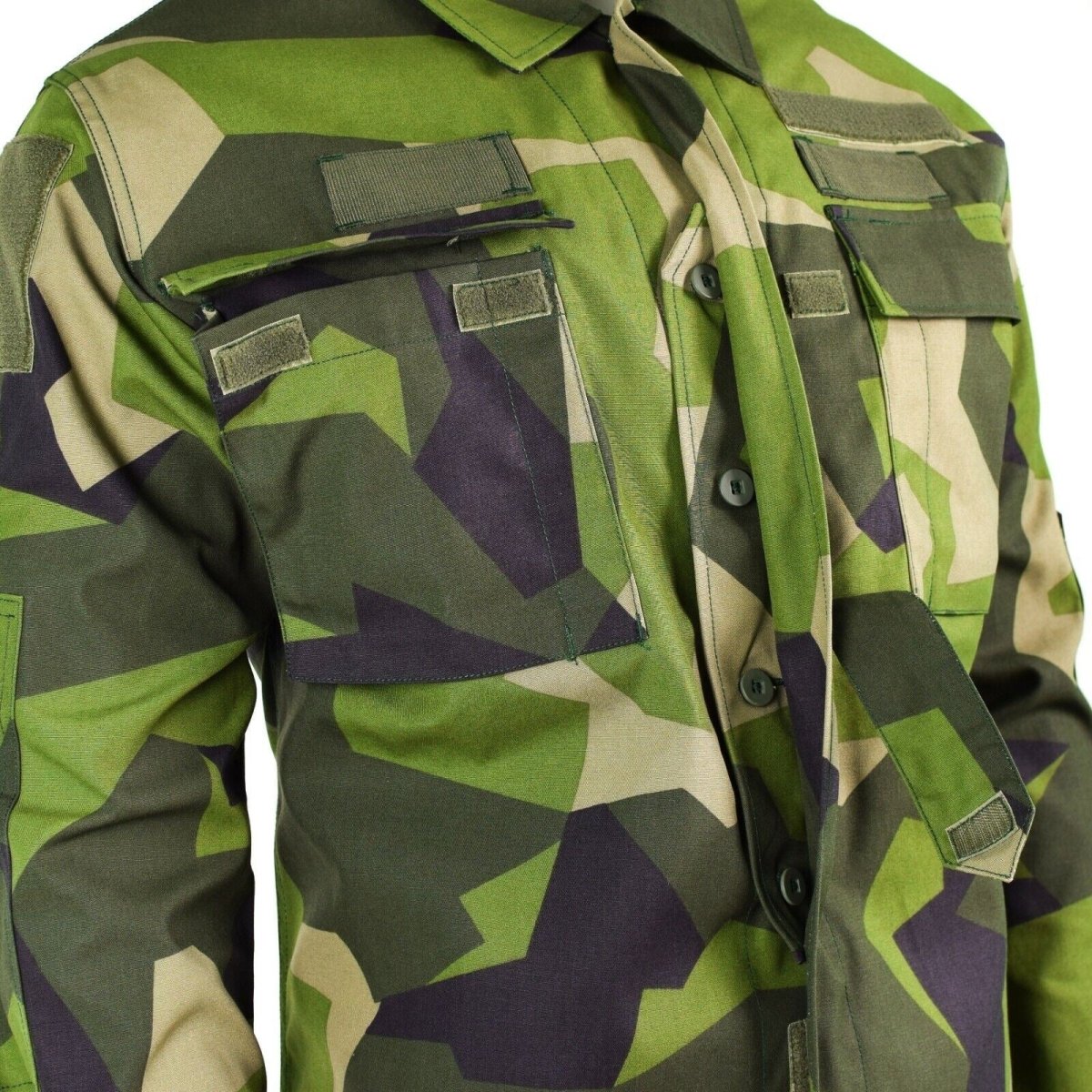 Oryginalna szwedzka armia M90 Splinter Camouflage Field Field Shirt Nowa nowa