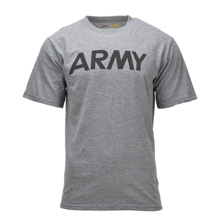 Oryginalna amerykańska koszulka wojskowa klasyczna GI z krótkim rękawem Soffe Army Logo szara - GoMilitar