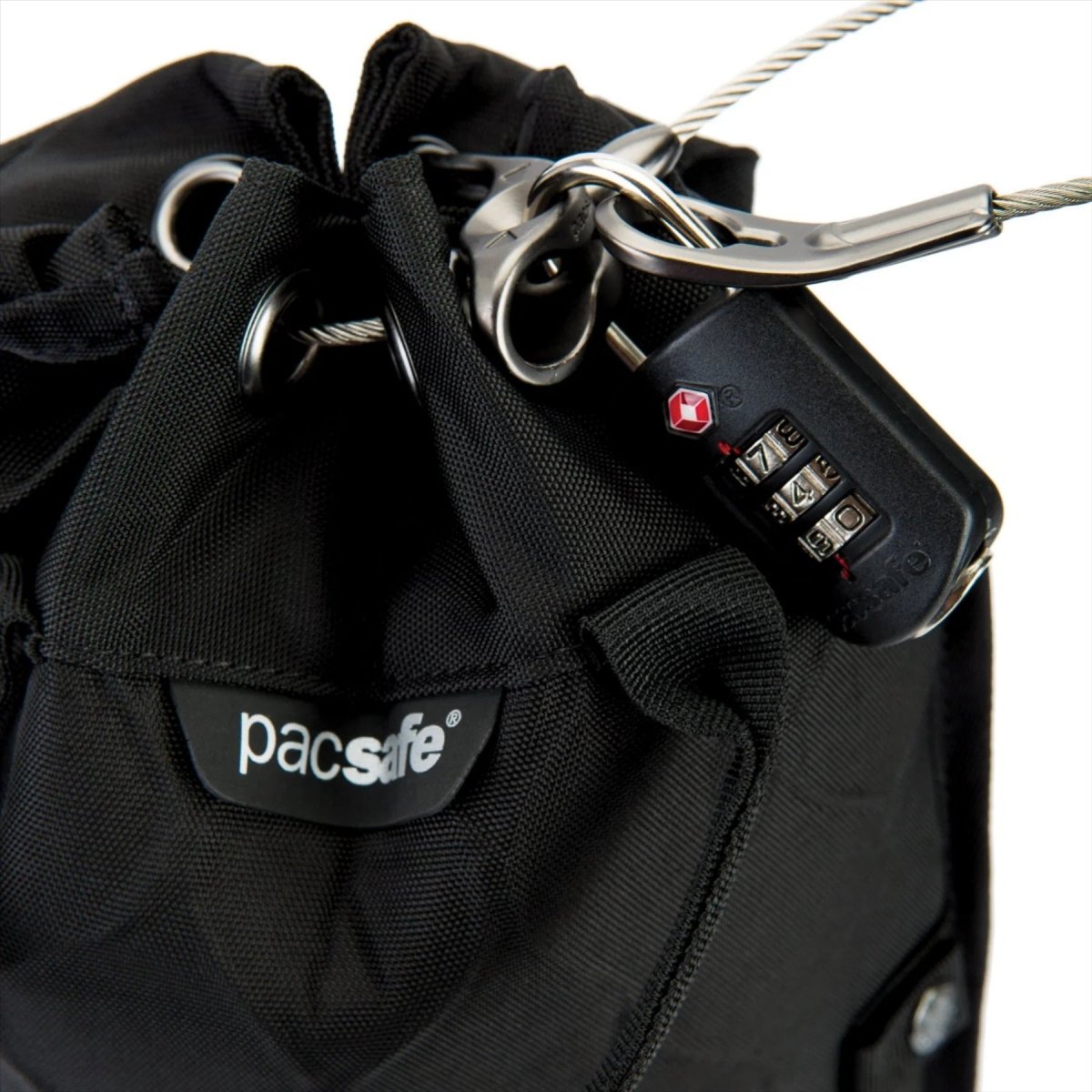 Przenośna torba bezpieczeństwa Pacsafe Travelsafe GII 5L, odporna na kradzież, odporna na przecięcia, czarna