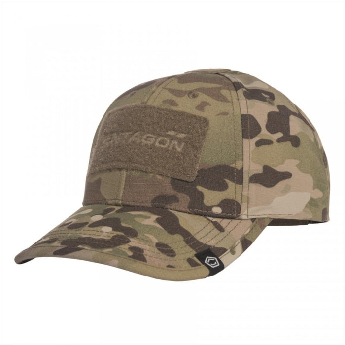 Czapka taktyczna PENTAGON z tkaniny Ripstop, 6-panelowa naszywka z przodu Multicam Camo - GoMilitar