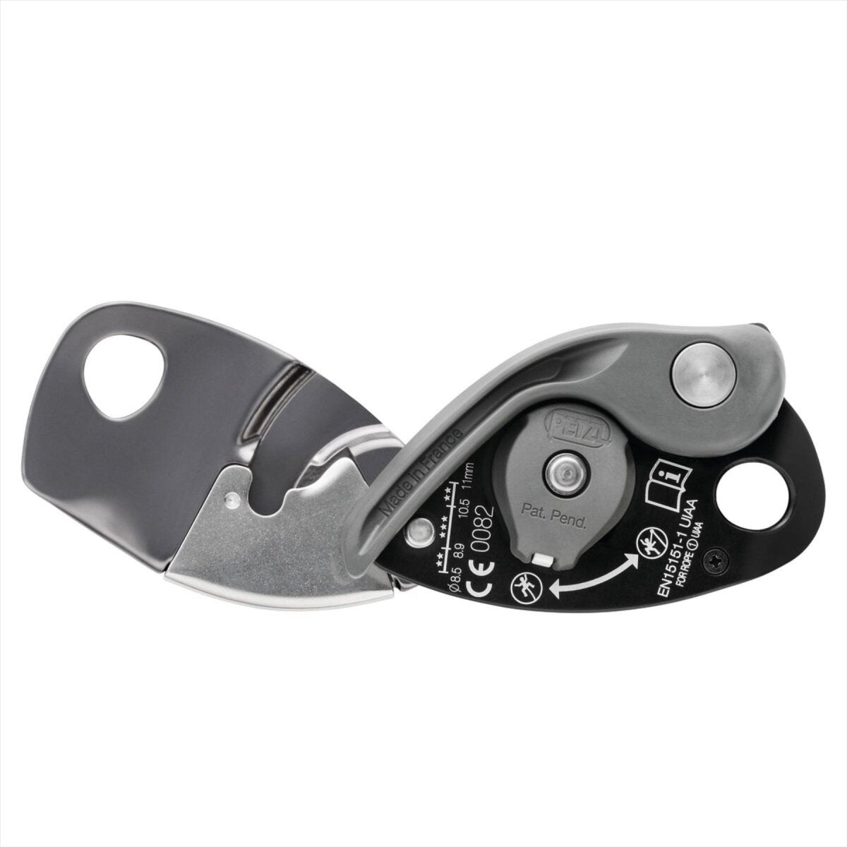 Petzl GRIGRI+ Urządzenie asekuracyjne Wspomagane hamowanie Anti Panic Liny 8,5–11 mm Pomarańczowe