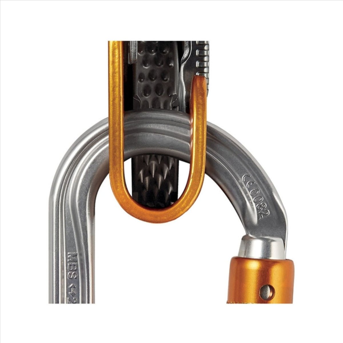 Karabinek Petzl OK Triact Lock Owalny aluminiowy lekki karabinek dostępowy w kolorze pomarańczowym