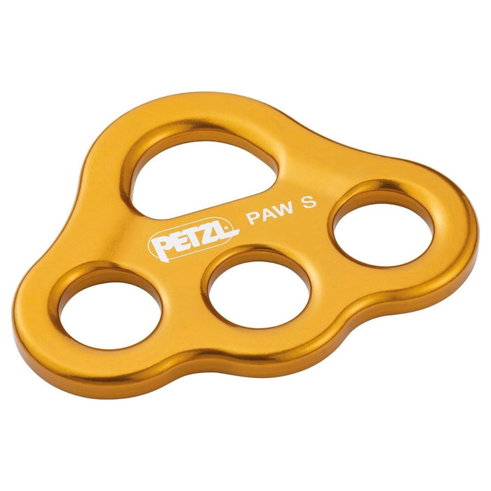Bezpieczna płyta montażowa PETZL PAW S, 3 punkty kotwiczące, Aluminium o wysokiej wytrzymałości, żółte - GoMilitar
