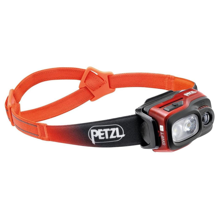 Latarka czołowa PETZL Swift RL 1100 lumenów, ładowalna, wodoodporna, pomarańczowa - GoMilitar