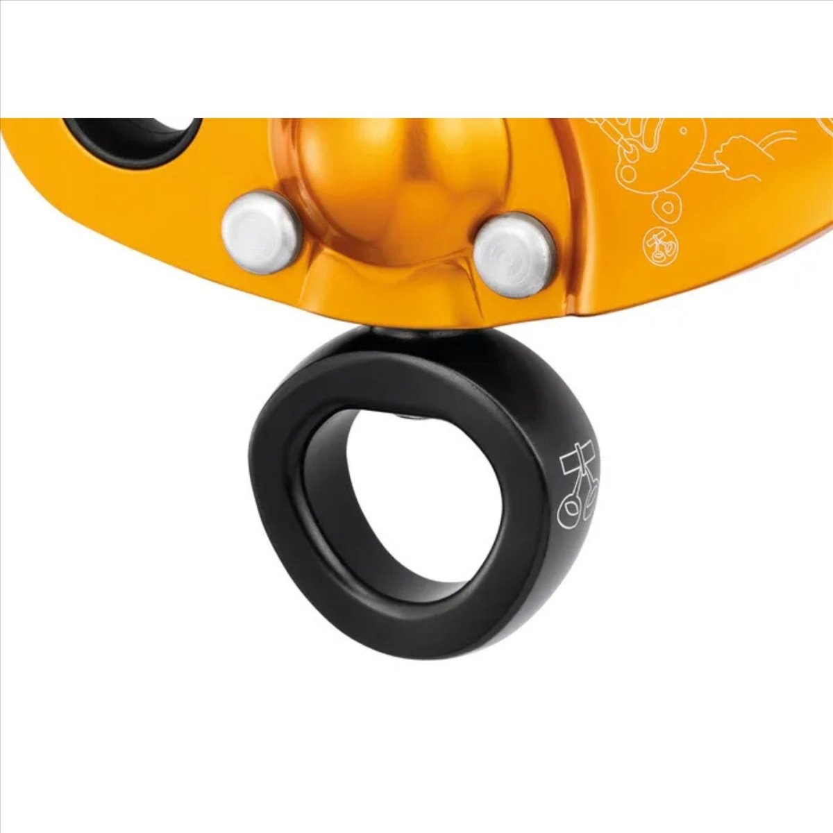 Petzl ZigZag Plus Descender Mechaniczny Prusik do wspinaczki po drzewach CE 0082 Pomarańczowy