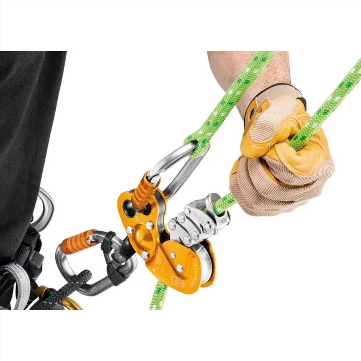 Petzl ZigZag Plus Descender Mechaniczny Prusik do wspinaczki po drzewach CE 0082 Pomarańczowy