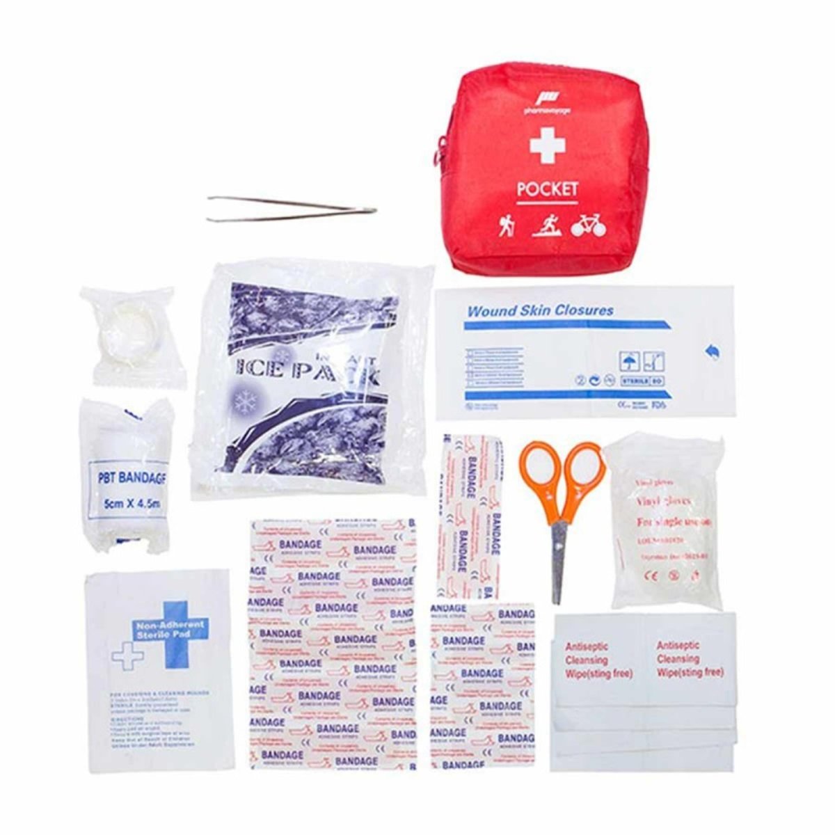 Pharmavoyage Pocket Compact Kit First Aid Camping Trekking Medical Emergency Bag