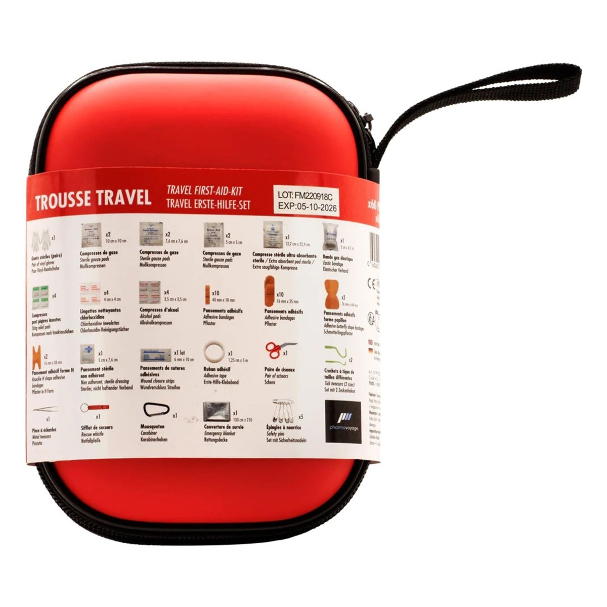 Pharmavoyage Travel First Aid Zestaw Compact Portable Medicine Box Rative Bag