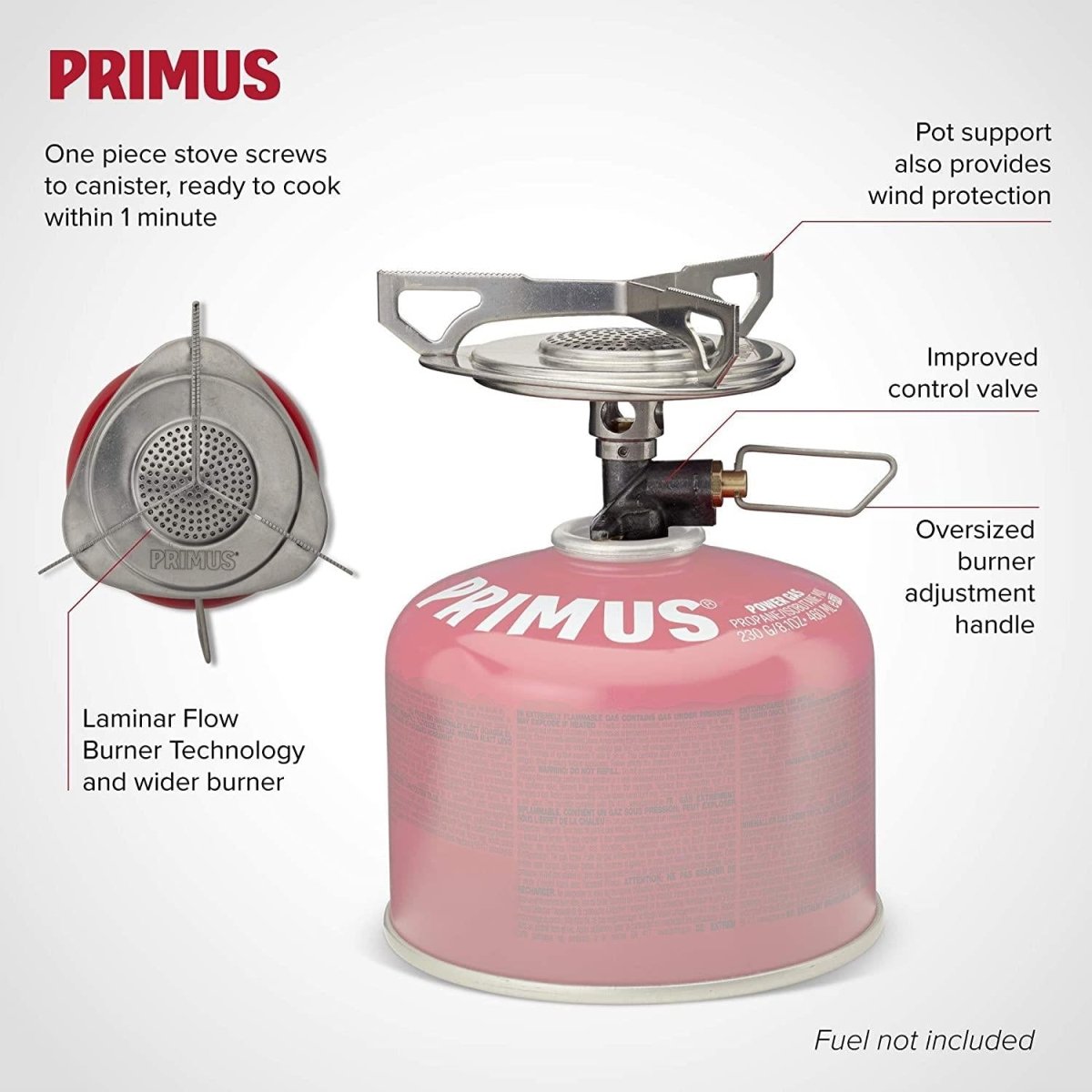 Primus Essential Trail Stove Compact Camping Cooking Butan Butan Butan Burner