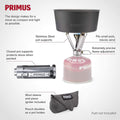 Primus Firestick Compact Burner Stael Turining Stove Camping Gotowanie