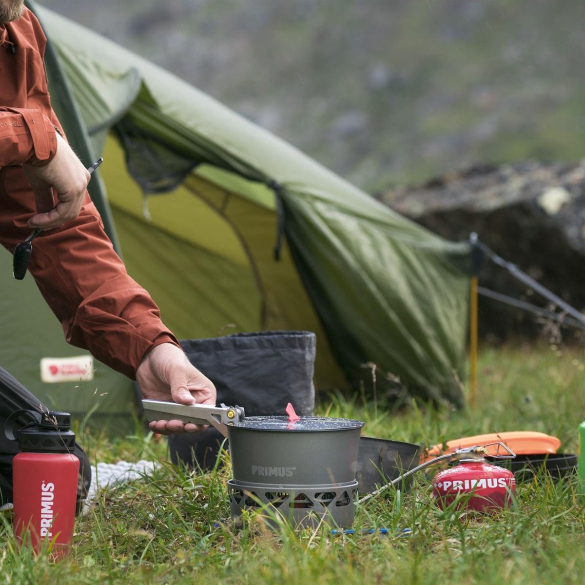 Primus PrimeTech Camping Set Set 1,3 litrów gotowania w gotowaniu naczynia palnika na zewnątrz