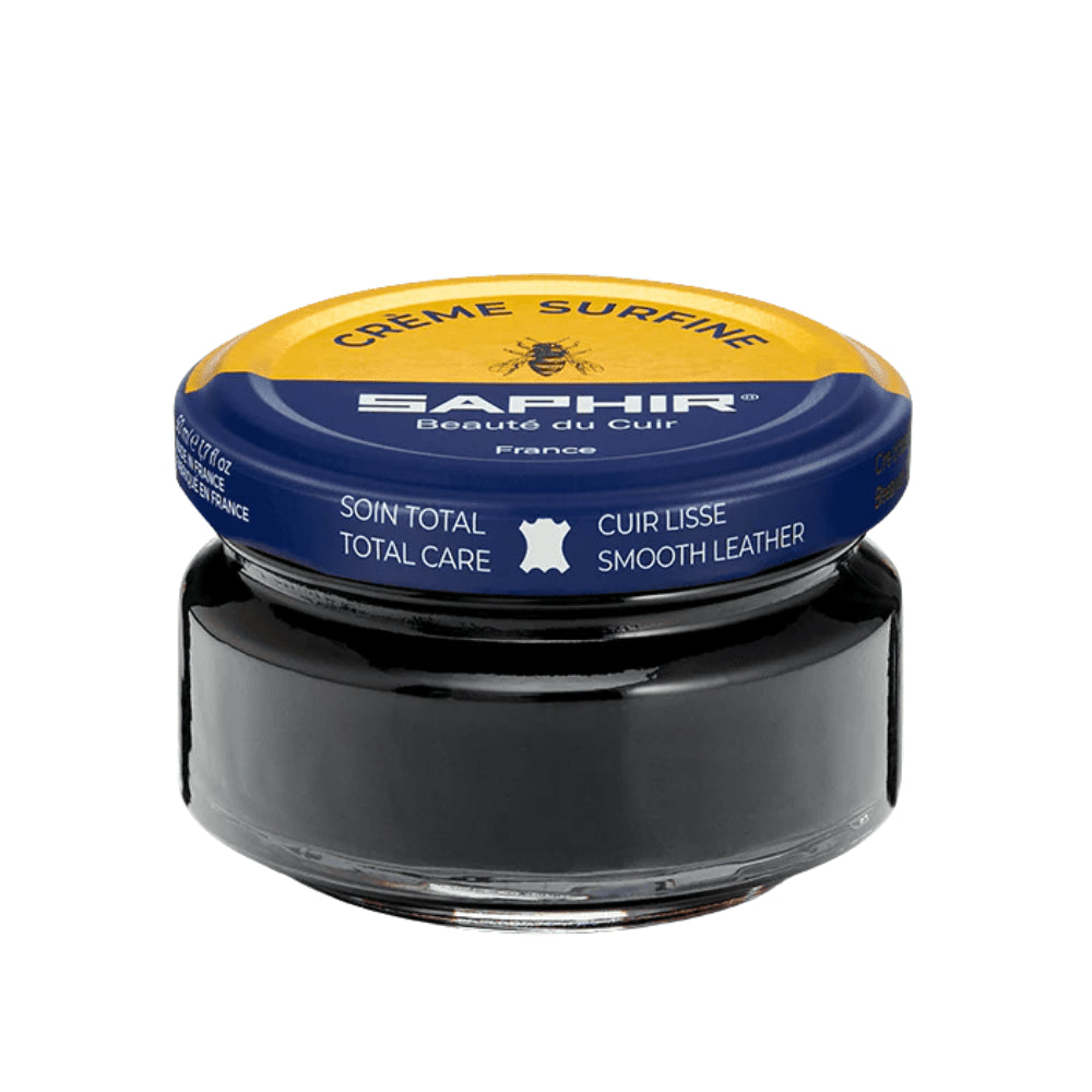 Saphir Creme Surfine Krem do butów skórzanych 50ml Pielęgnacja wosku pszczelego w kolorze czarnym