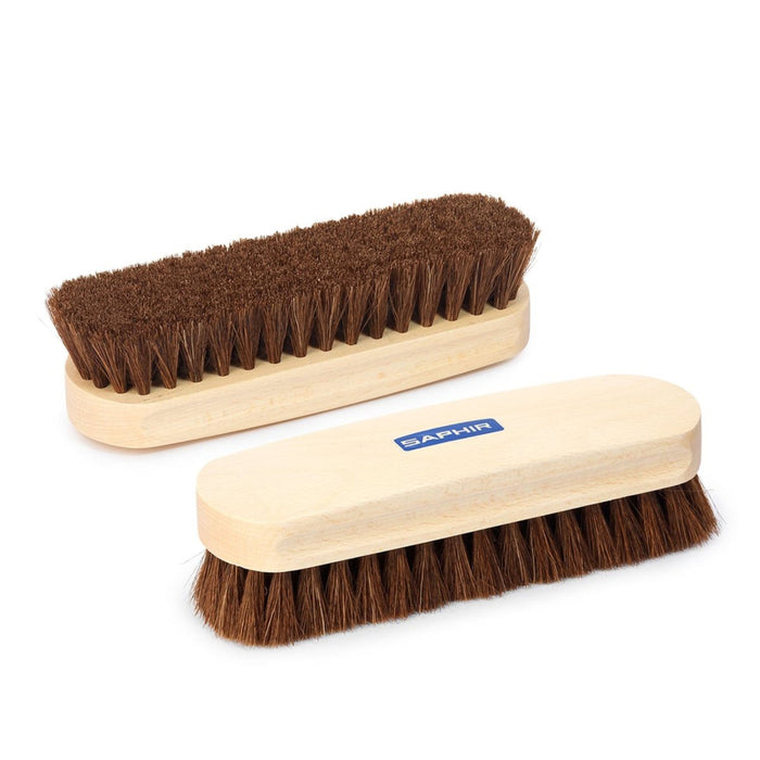 Saphir Szczotka do butów z włosia końskiego 18 cm Skórzana tkanina Buty Odzież Natural - GoMilitar