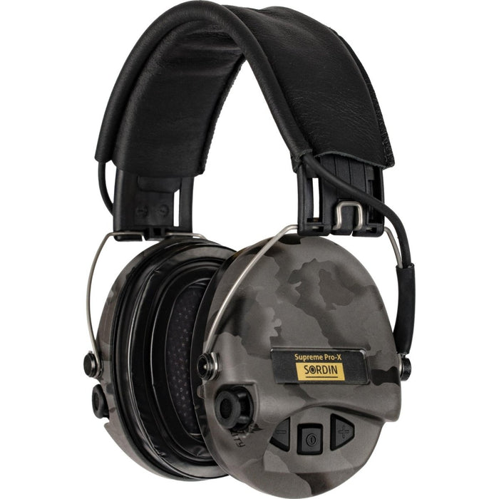 Aktywne ochronniki słuchu Sordin Supreme Pro X Hear2 LED Night Camo - GoMilitar