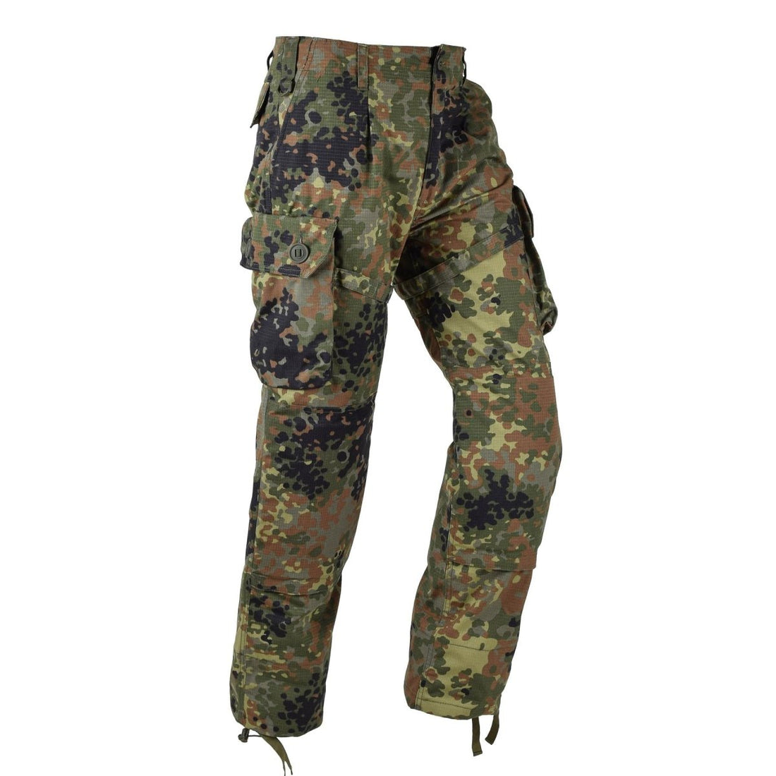 TACGEAR Markowe spodnie bojowe typu cargo w stylu armii niemieckiej, flecktarn camo ripstop