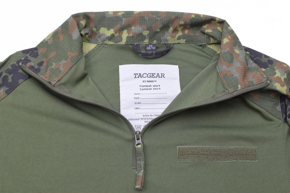 Tacgear marka niemiecko -armia koszule bojowe oddziały bolesne Flecklecktarn Camo