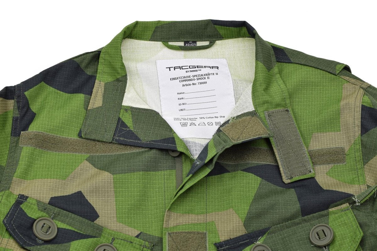 TACGEAR Marka szwedzka kurtka polowa komandosów w stylu militarnym Splinter Camo