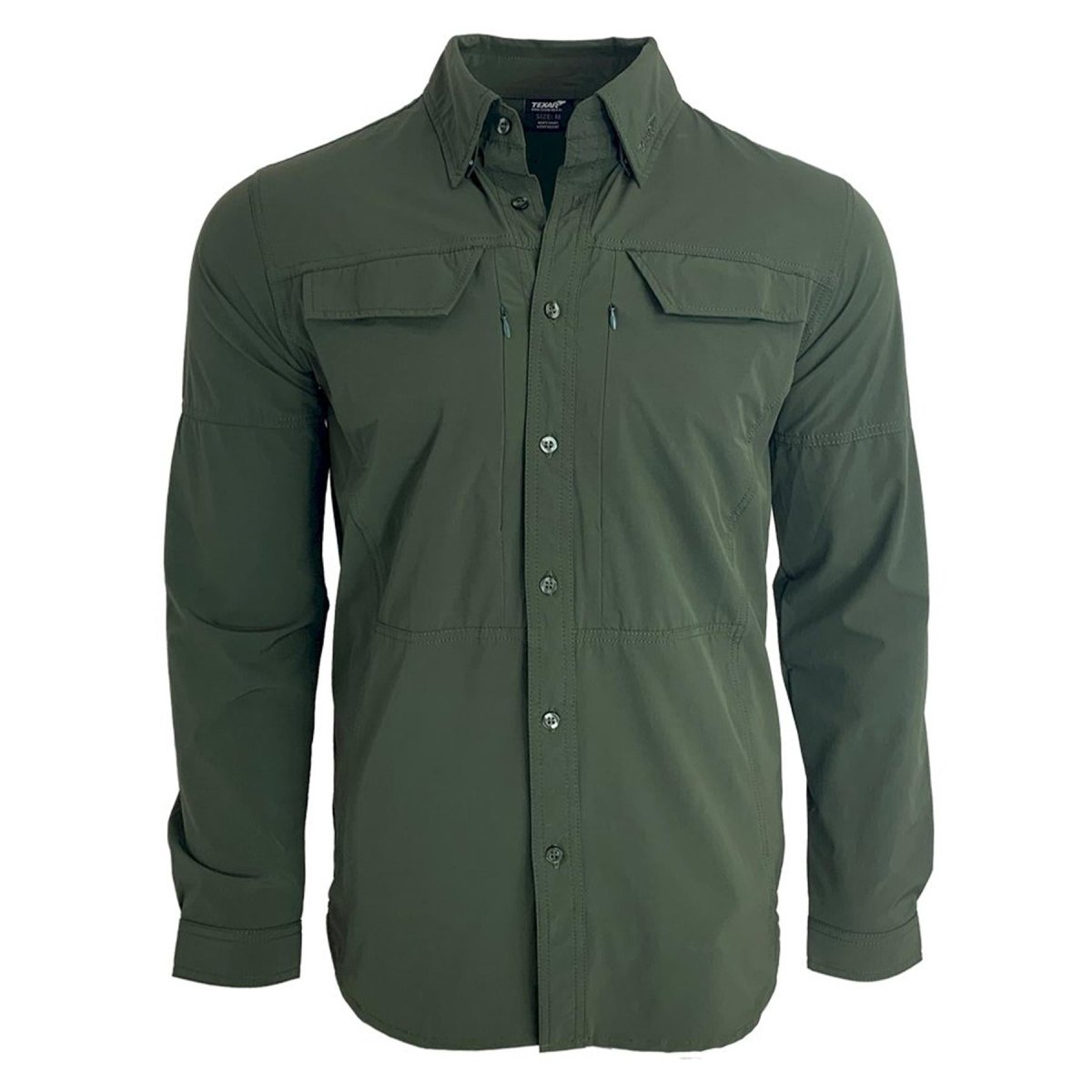 TEXAR DŁUGO-SLEEVE WOJSKA Koszula Slim Fit Trwałe odzież Klasyczne koszule armii