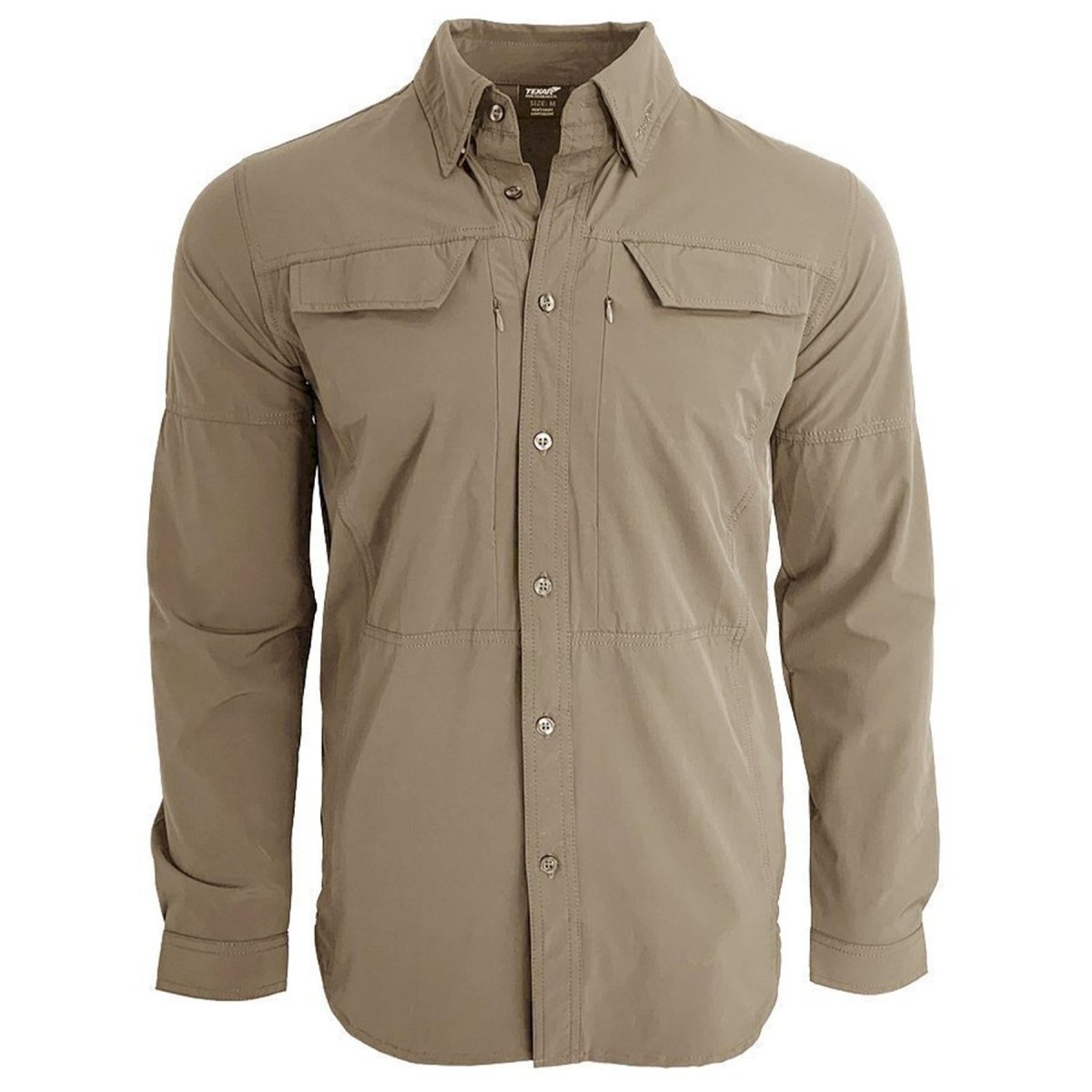 TEXAR DŁUGO-SLEEVE WOJSKA Koszula Slim Fit Trwałe odzież Klasyczne koszule armii