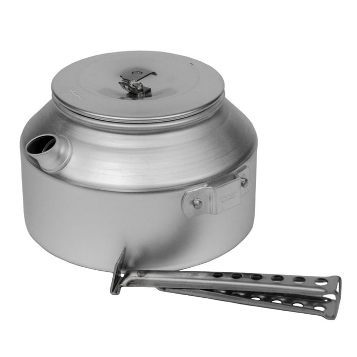 Pokrywa czajnika Trangia 0,9 l, lekka, składana rączka z aluminium, przeznaczona do podróżowania z plecakiem - GoMilitar