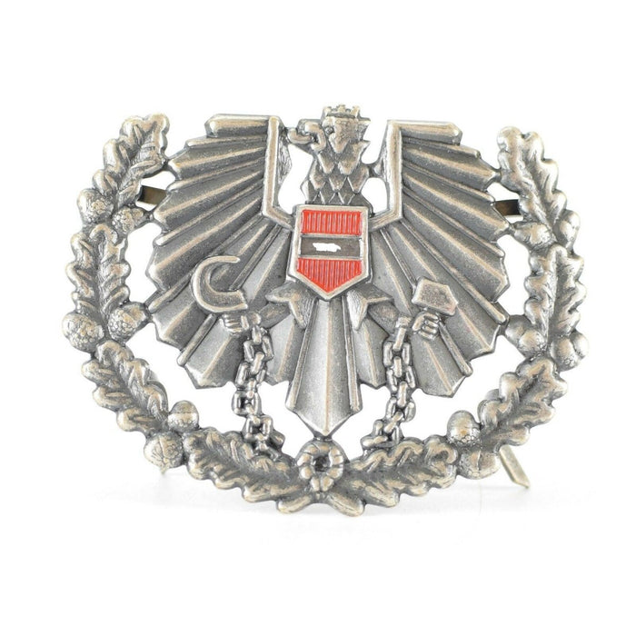 Oryginalna czapka z daszkiem armii austriackiej, czapka z daszkiem, beret, przypinka, kokarda, insygnia wojskowe Austrii, wielokolorowa